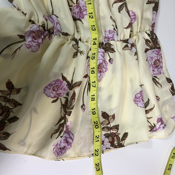 Say What? Floral Off-The-Shoulder Peasant Top XS - Picture 8 of 8